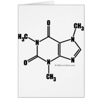 Caffeine Molecular Structure Greeting Card