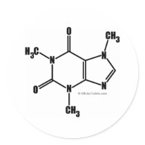Caffeine Molecular Structure stickers by OffLine Caffeine Molecular Structure stickers
