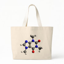 Caffeine Molecule 3D structure Tote Bag