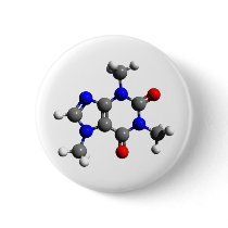 Caffeine Molecule 3D structure Button