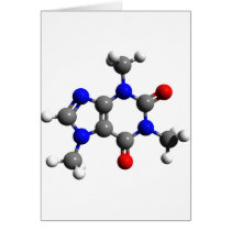Caffeine Molecule 3D structure Card