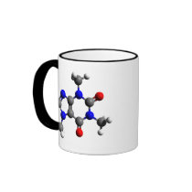 Caffeine Molecule 3D structure Mugs