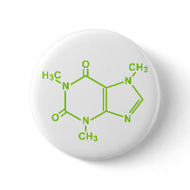 Caffeine Molecule Pin