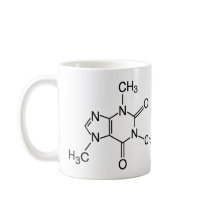 Caffeine Molecule Coffee Mug by djswartz Caffeine Molecule Coffee Mug