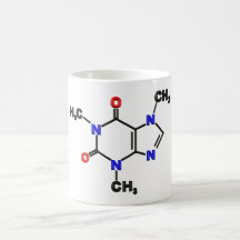 Caffeine Molecule Coffee Mugs