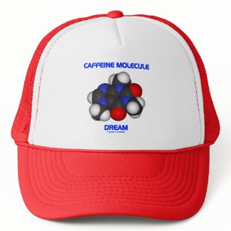 Caffeine Molecule Dream (Caffeine Molecule 3D) hat