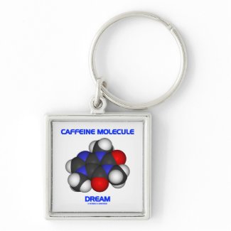 Caffeine Molecule Dream (Caffeine Molecule 3D) keychain