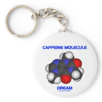Caffeine Molecule Dream (Caffeine Molecule 3D) keychain