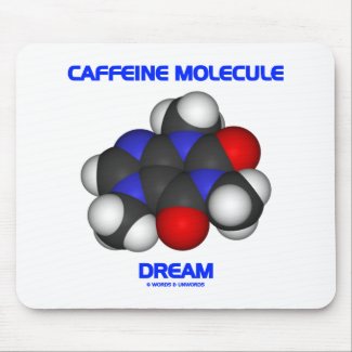 Caffeine Molecule Dream (Caffeine Molecule 3D) mousepad