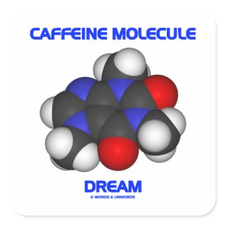 Caffeine Molecule Dream (Caffeine Molecule 3D) sticker