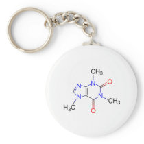 Caffeine Molecule Keychain