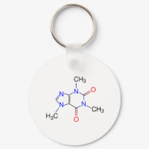 Caffeine Molecule keychains by GenepoolDesign Caffeine Molecule keychains
