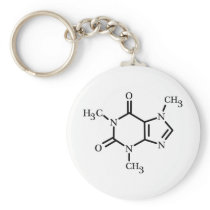 Caffeine Molecule keychain