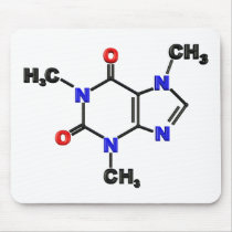 Caffeine Molecule mousepads
