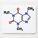 Caffeine Molecule mousepads