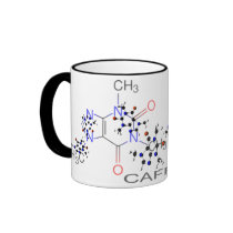 Caffeine molecule coffee mugs