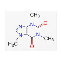 Caffeine Molecule Organic Compound Postcard