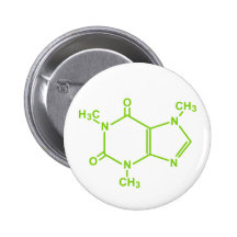 Caffeine Molecule Pin