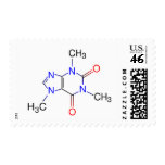 Caffeine Molecule Postage Stamps