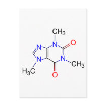 Caffeine Molecule Postcards