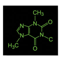 Caffeine Molecule Poster posters by InsideOut_Tees Caffeine Molecule Poster posters