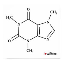 Caffeine molecule Poster posters
