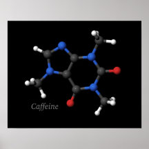 Caffeine Molecule Poster