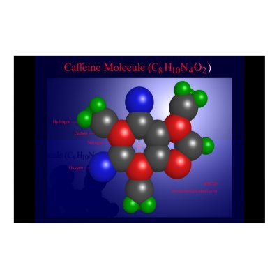 Caffeine Molecule (print) by Derethman