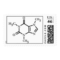 Caffeine Molecule stamp