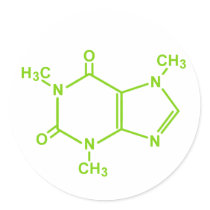 Caffeine Molecule Stickers