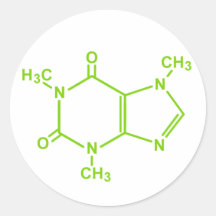 Caffeine Molecule Stickers