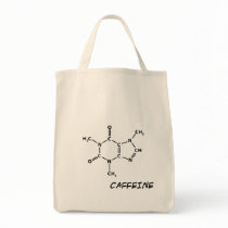 Caffeine Molecule Tote Bag