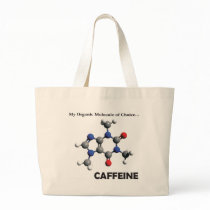 Caffeine; Organic Molecule of Chouce Canvas Bags