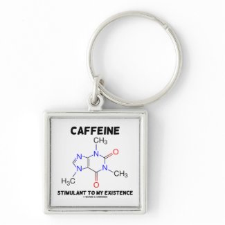 Caffeine Stimulant To My Existence (Molecule) keychain