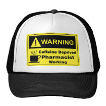 Caffeine Warning Pharmacist hats