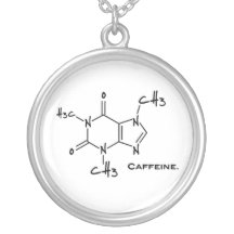 Caffiene molecule (chemical structure) pendants