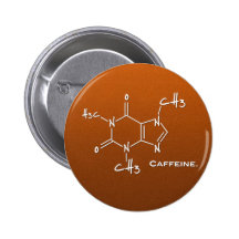 Caffiene molecule (chemical structure) pins