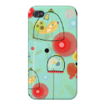 Cage Birds Cute Green Art iphone cases