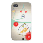 Cage Birds Cute Poppies Art iphone cases