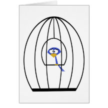 Caged Bird Card (Blank Inside)