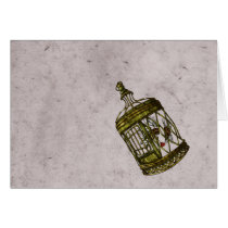 Caged Heart Greeting Cards