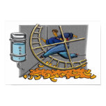 business man, hamster wheel, water bottle, wood
