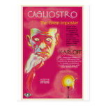 Cagliostro movie poster (Boris Karloff) Post Cards