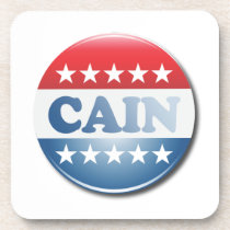 CAIN CAMPAIGN BUTTON COASTERS