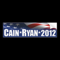 Cain Ryan 2012 bumper stickers