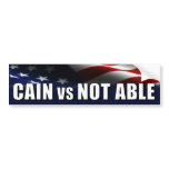 Cain vs Not Able bumper stickers
