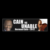 Cain vs Unable bumper stickers