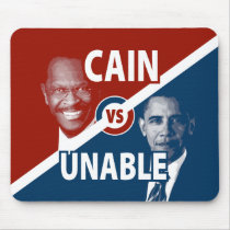 Cain vs Unable Herman Cain 2012 Mousepad