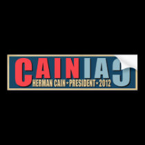 CAINiac for Herman Cain bumper stickers