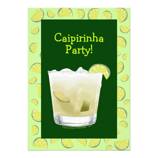 Caipirinha Party Coctail Party Invitation Template (front side)